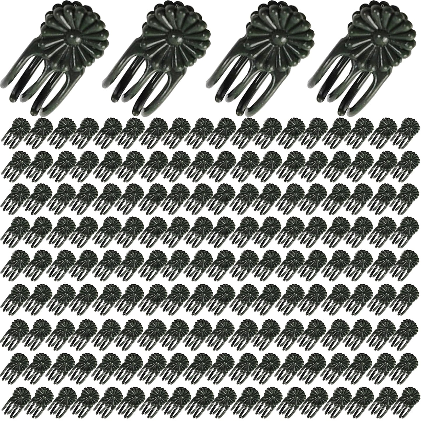 GXXMEI 400PCS Orchid Clips for Plants Support - Dark Green, for Small - Middle Climbing Plants Vine Plants & Single Stem Plants