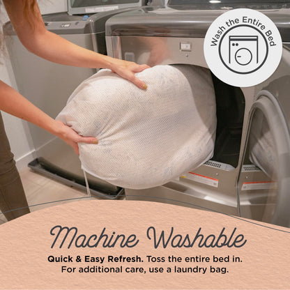 Best Friends by Sheri The Original Calming Donut Cat and Dog Bed in Lux Fur Oyster, Small 23x23