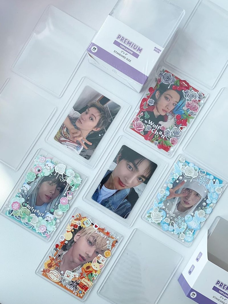 Mandu Deco Toploaders for Kpop Album Photocards - PVC Free, 3" x 4" | Pack of 25