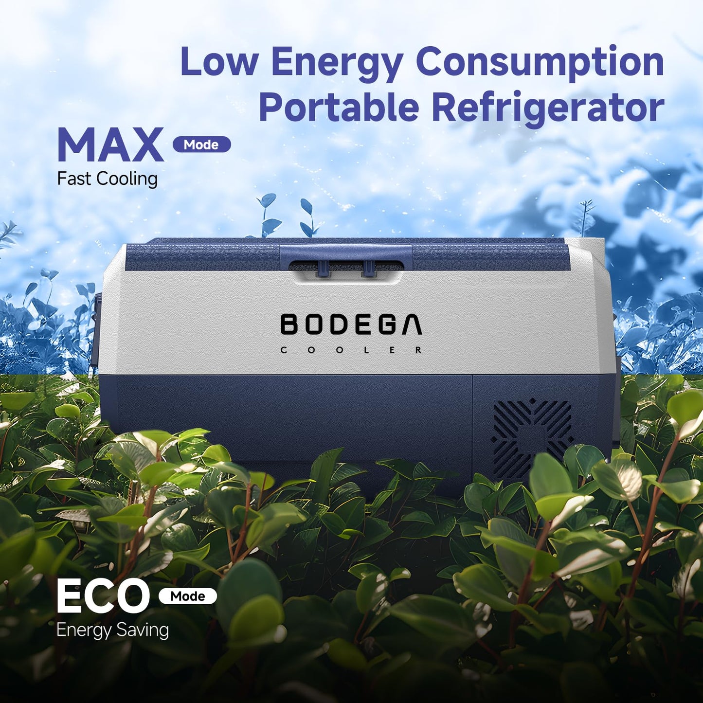 BODEGACOOLER 12 Volt Car Refrigerator,38 Quart Portable Truck Freezer,Electric Cooler Bluetooth Control,(36) -4℉-68℉ RV Refrigerator 12/24V DC and 100-240V AC for Travel,Camping,Road Trips,Van,Home