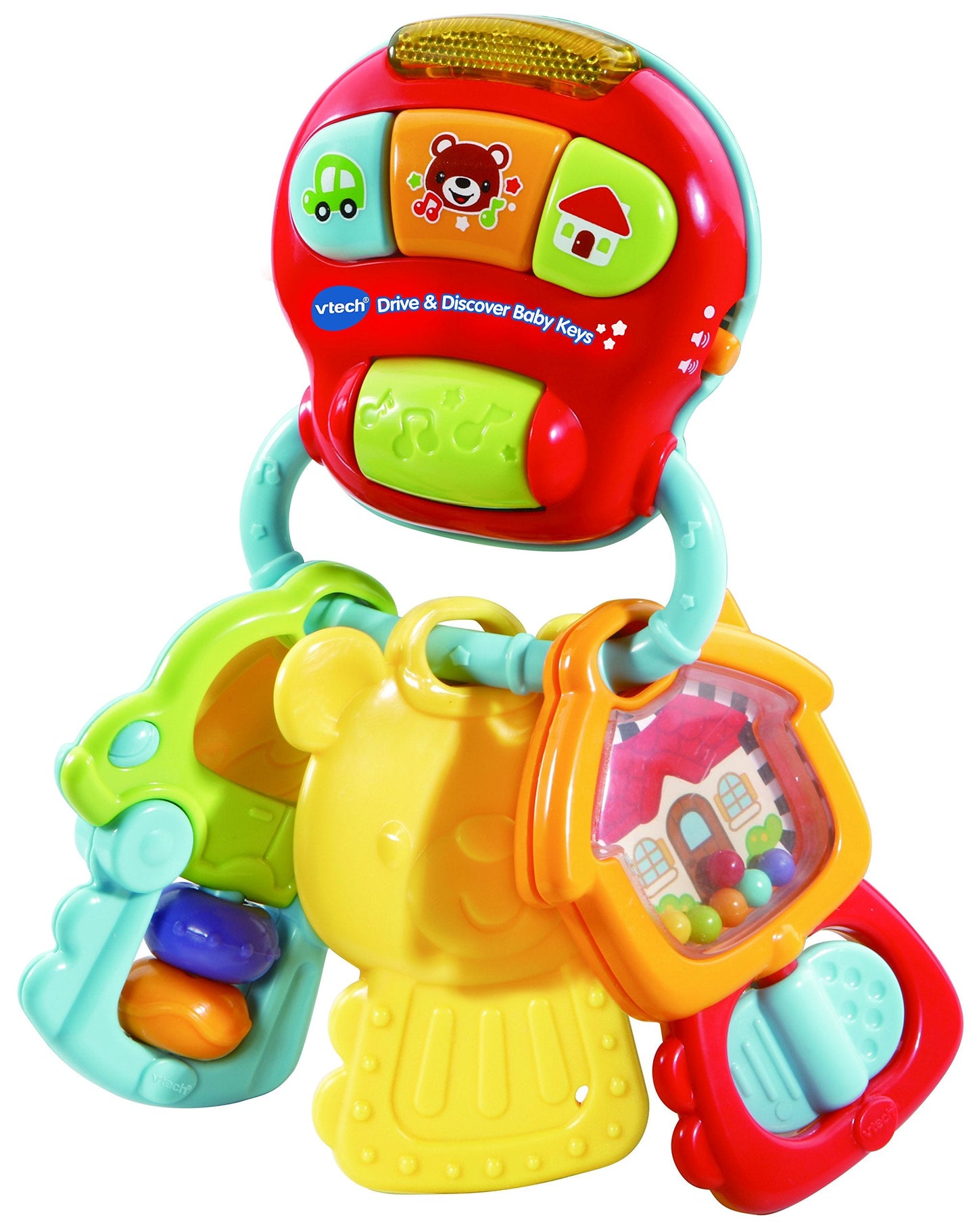 VTech Drive & Discover Keys, Rattle Toy with Sounds and Phrases, Learning Toy for Sensory Play, Baby Teether with Interactive Features, Suitable for Girls and Boys from 0 Months