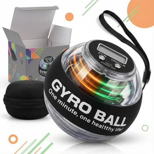Torque ball,2026 Upgraded Wrist Ball Exerciser,Auto-Start Gyroscopic Forearm Exerciser,Hand Strengthening,Resistance, Blue lights,No Lanyard Included (Metal version)