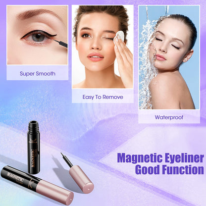 DEJAVIA Magnetic Lashes [10 Pairs], Premium Natural Looking, Reusable Lightweight Wispy Strong Magnetic Eyelashes with Applicator and Tweezers, No Glue Needed