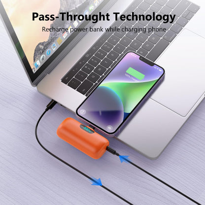 Small Portable Charger for iPhone,Upgraded 5000mAh PD Fast Charging Power Bank,Mini Battery Pack Backup Charger Compatible with iPhone 14/14 Pro Max/13/13 Pro/12 Pro/11/XS/XR/X/8/7/6 etc-Black