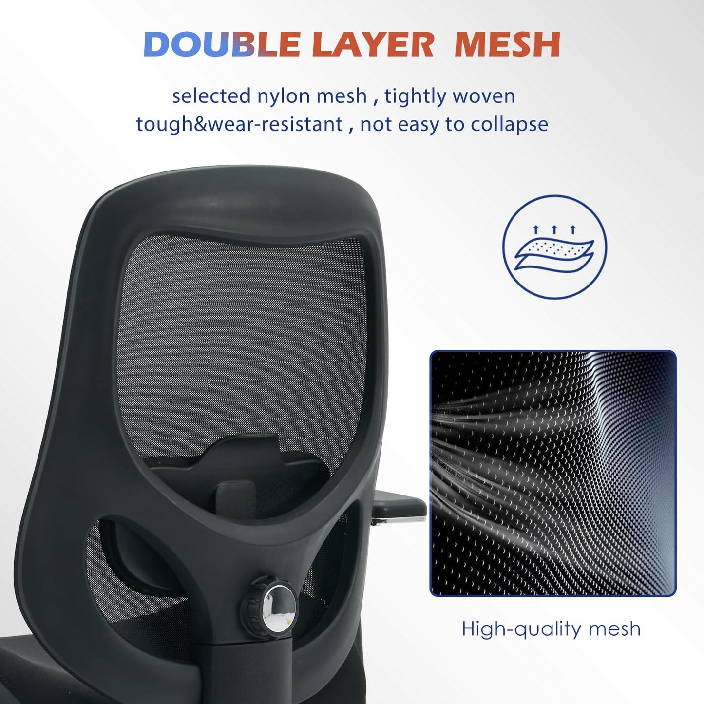 BOSMILLER 700lbs Big and Tall Office Chair with Wide Thick Seat Cushion for Sitting All Day,Ergonomic Mesh Desk Chair with Adjustable Lumbar Support for Heavy People,4D Armrests