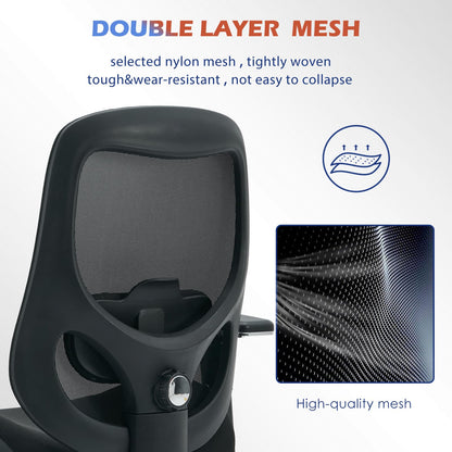 BOSMILLER 700lbs Big and Tall Office Chair with Wide Thick Seat Cushion for Sitting All Day,Ergonomic Mesh Desk Chair with Adjustable Lumbar Support for Heavy People,4D Armrests