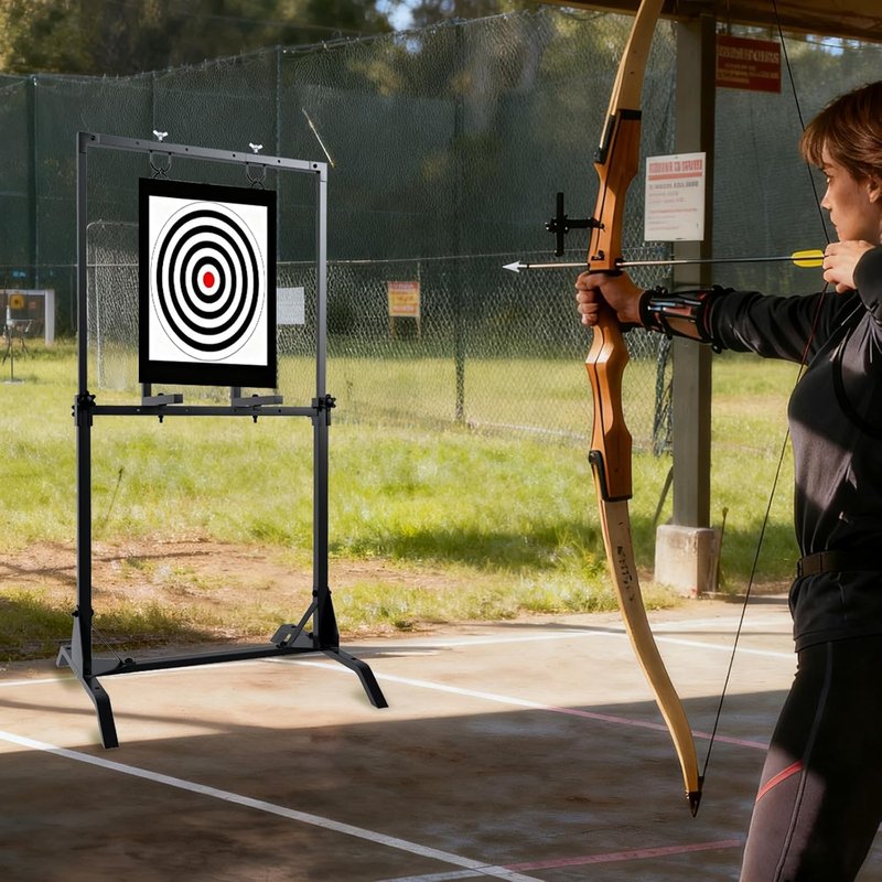 Adjustable Archery Target Stand - Compatible with Bag & Foam Targets | Indoor/Outdoor Shooting