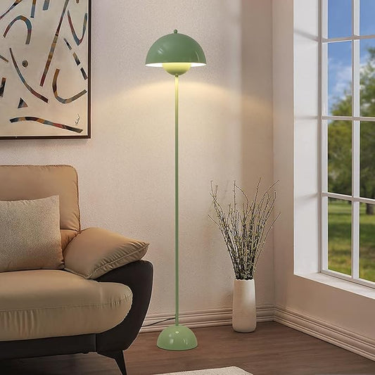 Modern Flowerpot Floor Lamp for Living Room, Industrial Tall Standing Lamp for Bedroom, Metal Shade Reflecting Light Reading Floor Lamp for Bedroom, Nursery Room, Corner(Green)