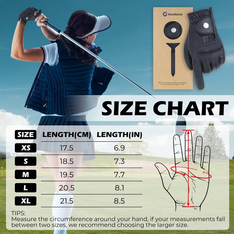 GIAMZONP Womens Golf Glove, Left Right Hand Ladies Golf Gloves, Durable & Breathable, Great Gift for Women