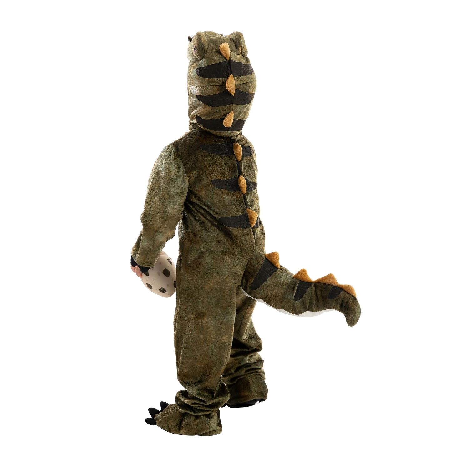 Spooktacular Creations Halloween Realistic T-rex Costume Outfit Dinosaur Jumpsuit with Egg for Kids Toddler Dress-up Party