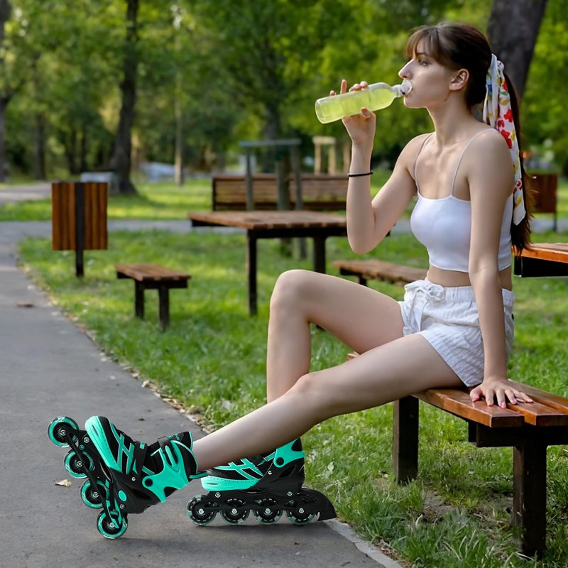 METROLLER Inline Skates for Girls Boys Ages 5-8 8-12 Adjustable Illuminating Wheels Inline Roller Skates for Youth Kids Outdoor Blades