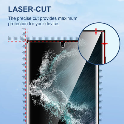 LK 3 Pack for Samsung Galaxy S22 Ultra Screen Protector [Not Glass] [Support Fingerprint Unlock] Bubble Free, with Easy Installation Tool, 3D Curved Max Coverage for S22 Ultra 6.8-inch