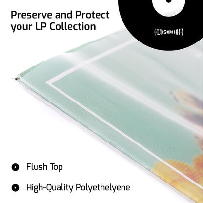 Hudson Hi-Fi Vinyl Record Outer Sleeve Covers - 250 Pack - Premium Crystal Clear Sleeves - Protect Your LP Albums from Scratches, Dirt & Dust - 3 Layers of 30µm Thick No-Acid Exterior Disc Cover