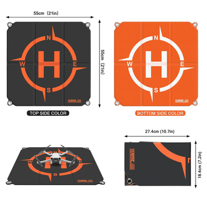 STARTRC Drone Landing Pad Pro, Waterproof Portable Helipad for DJI Neo/Mini 4 Pro/Mini 4K/Mini 2 SE/Avata 2/Air 3/Mini 3 Pro Drone Universal(22-inch/55cm)