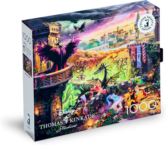 Ceaco - Silver Select - Kinkade Disney - Maleficent - 1000 Piece Jigsaw Puzzle for Adults Challenging Puzzle Perfect for Game Nights