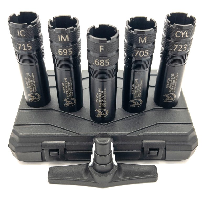 Winenton™ Extended Choke Tubes Set - BER/Ben Mobil Thread ONLY - 12Ga - 5 Pieces Choke Tubes with Wrench - Black