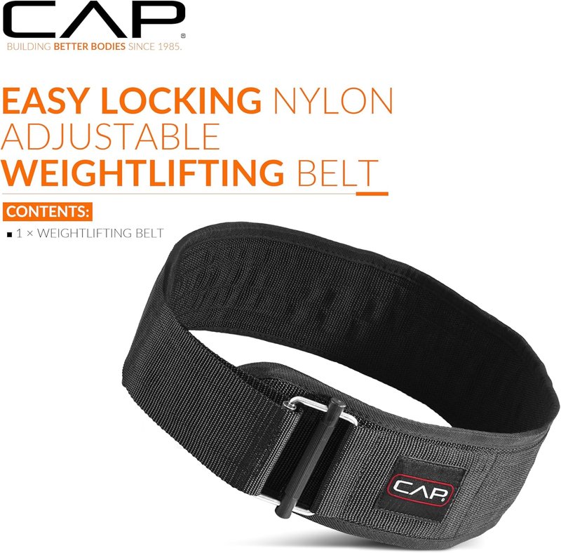 Premium Nylon Weightlifting Belt - Adjustable Support for Enhanced Lifting | Multiple Sizes Available