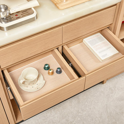 ALIUNI 100% EVA Shelf Liner for Kitchen Cabinet, 12" x 240" Drawer Liners Non Adhesive Non Slip Waterproof Plastic Paper, Dresser Pantry Bathroom Refrigerator Protector, Clear