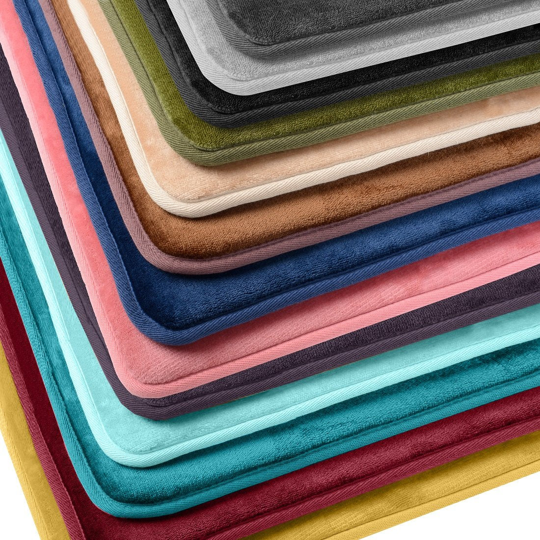 Clara Clark Bathroom Rugs, Ultra Soft Plush Bath Mat for Bathroom, Non-Slip, Velvet Memory Foam Bath Rugs, 17 x 24, Solid Grey