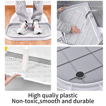 GANCHUN Dog Potty Tray, Pet Indoor Dog Training Toilet 23 x 20 Dog Potty Training Pee Pad Holder for Small and Medium Dogs