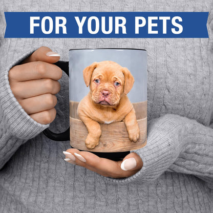 Personalized Coffee Mug - Custom Mugs with Picture Text - Customized Photo Name Logo Ceramic Cup - Birthday Anniversary Christmas Xmas Gifts - for Women Men Mom Dad Him Her Family Friend (15oz Black)