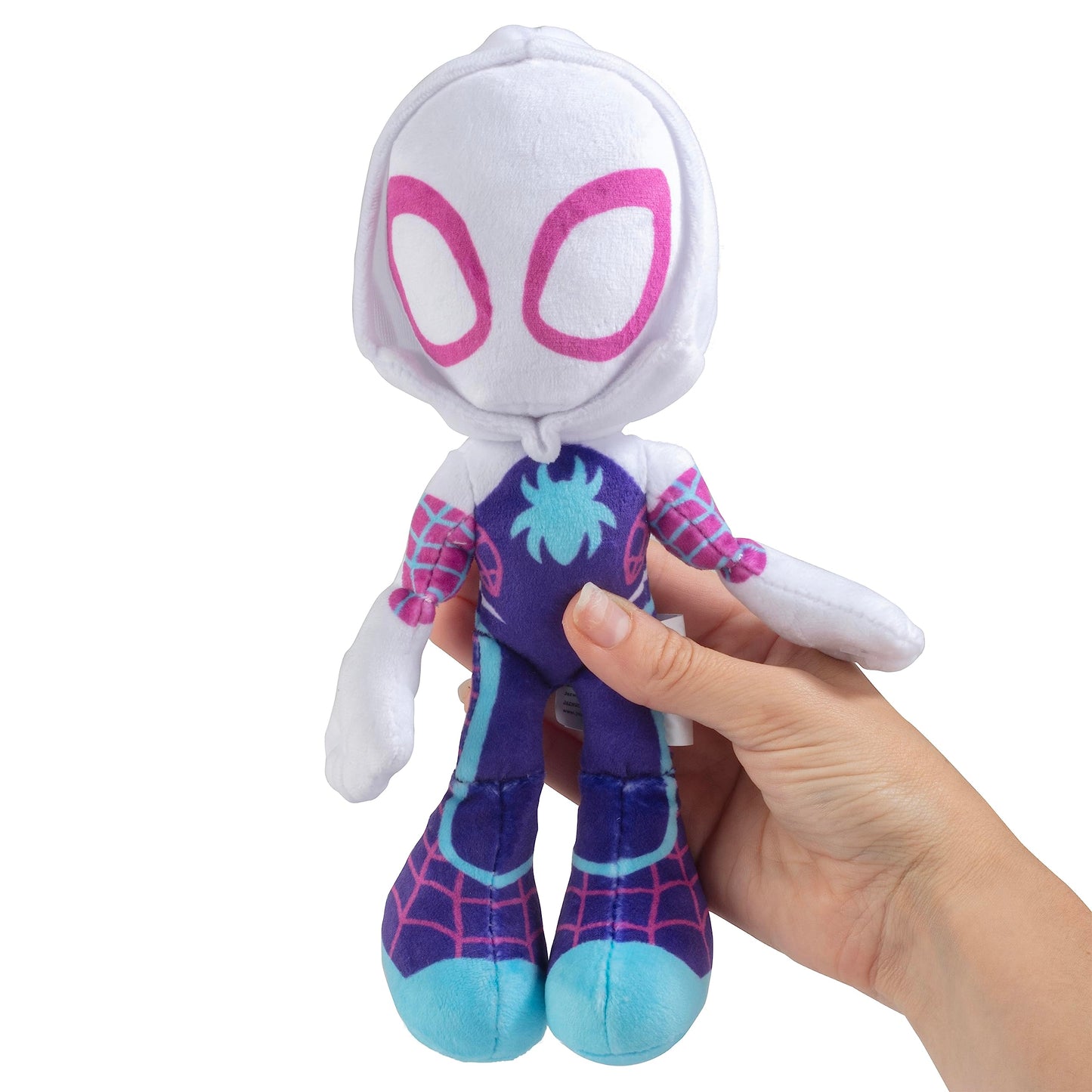 Marvel Spidey and His Amazing Friends 8" Gwen Stacy Ghost Spider Plush - Spider-Man Stuffed Animal Toy Figure - Officially Licensed - Spider-Verse Gift for Kids, Boys, Girls - 8 Inches