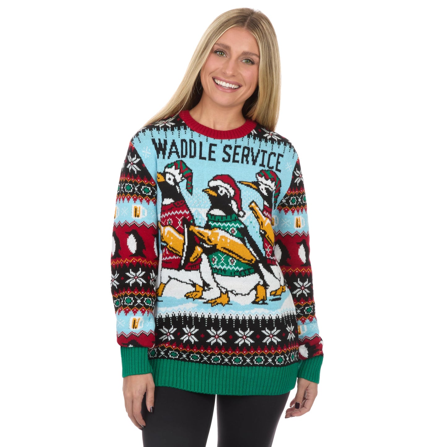 The Ugly Sweater Co. Ugly Christmas Sweater for Holiday Fun Tacky Unisex Design, Perfect Snug Fit Breathable Crewneck