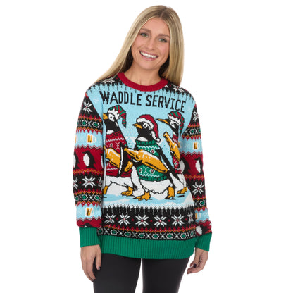 The Ugly Sweater Co. Ugly Christmas Sweater for Holiday Fun Tacky Unisex Design, Perfect Snug Fit Breathable Crewneck