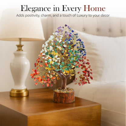 Seven Chakra Crystal Tree Birthday Gifts for Women & men, Crystal Tree of Life Sister birthday gifts Home Decor Healing Crystals Gifts for Mom Positive Energy New Home House Warming Gift Women