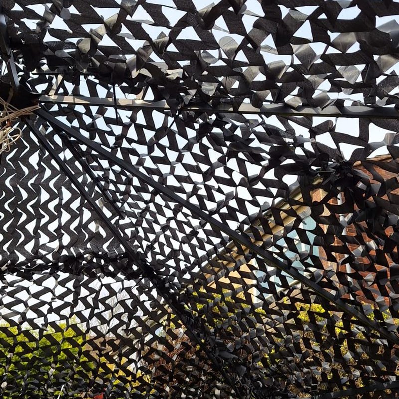 Yeacool Light Weight Camo Netting Camouflage Netting Burlap Camo Tarp Party Decor for Birthday Dinosaur Theme Outdoor Sunshade (Black, 16.4ftx4.9ft, 5m*1.5m)