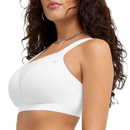 Champion Women's Sports Bra, High-Impact, Maximum Support, Breathable, Moisture Wicking, White, 36C