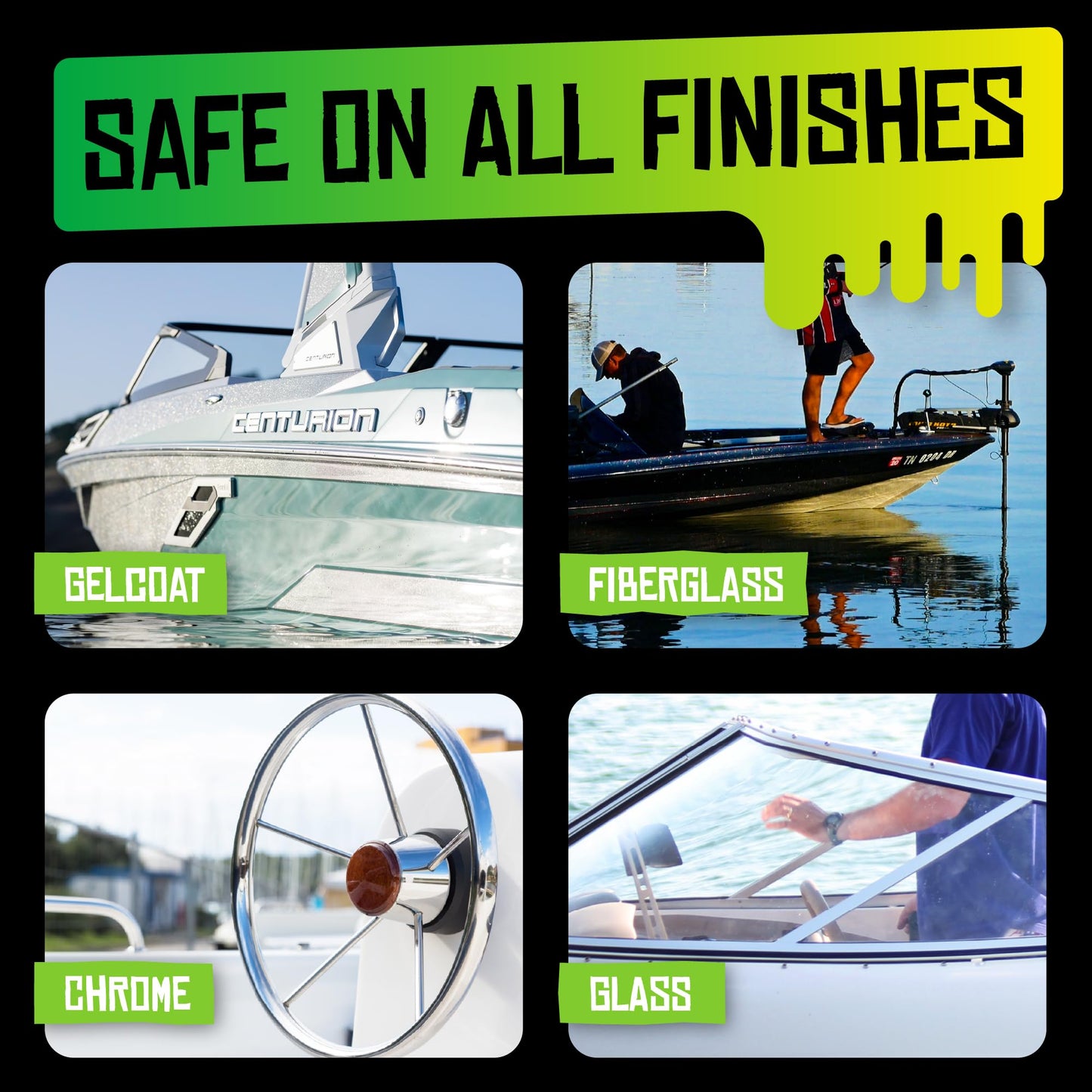 Boat Juice 2in1 Exterior Boat Cleaner & Protectant Spray | Water Spot Remover with SiO2 Ceramic Sealant | Pina Colada Scent | Marine Detailing & Boat Cleaning Supplies | Made in USA (32oz)