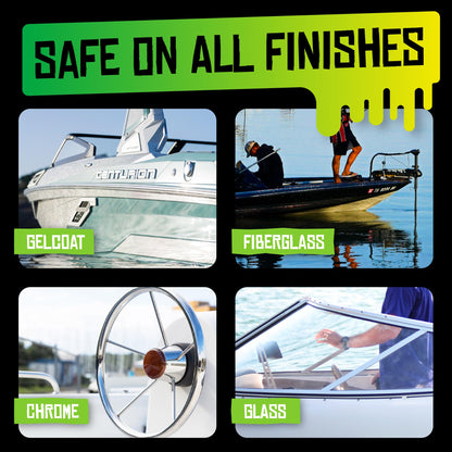 Boat Juice 2in1 Exterior Boat Cleaner & Protectant Spray | Water Spot Remover with SiO2 Ceramic Sealant | Pina Colada Scent | Marine Detailing & Boat Cleaning Supplies | Made in USA (32oz)