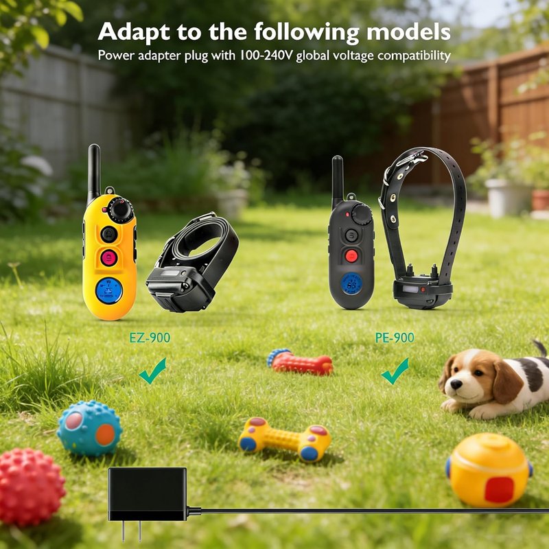 Dual Lead Charger for Pro & Easy Series 900 Dog Training Collars | Replacement Power Adapter for EZ-900, EZ-902, EZ-903, EZ-904, PE-900, PE-902, PE-903
