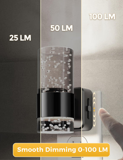 L LOHAS LED Night Light,Dimmable Night Lights Plug into Wall, 2 Pack Acrylic Nightlights with 0-100 LM Adjustable Brightness, 3000K Plug in Night Light with Dusk to Dawn Sensor, for Bathroom Hallway