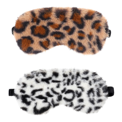 2 Pack Plush Sleeping Eye Mask Soft Plush Eye Mask Fuffy Eye Cover Comfortable Sleep Mask Blindfold Rainbow Faux Fur Eye Shade for Women, Men and Kids Travel Nap Sleeping 565488_2_3pL1H9vJ3