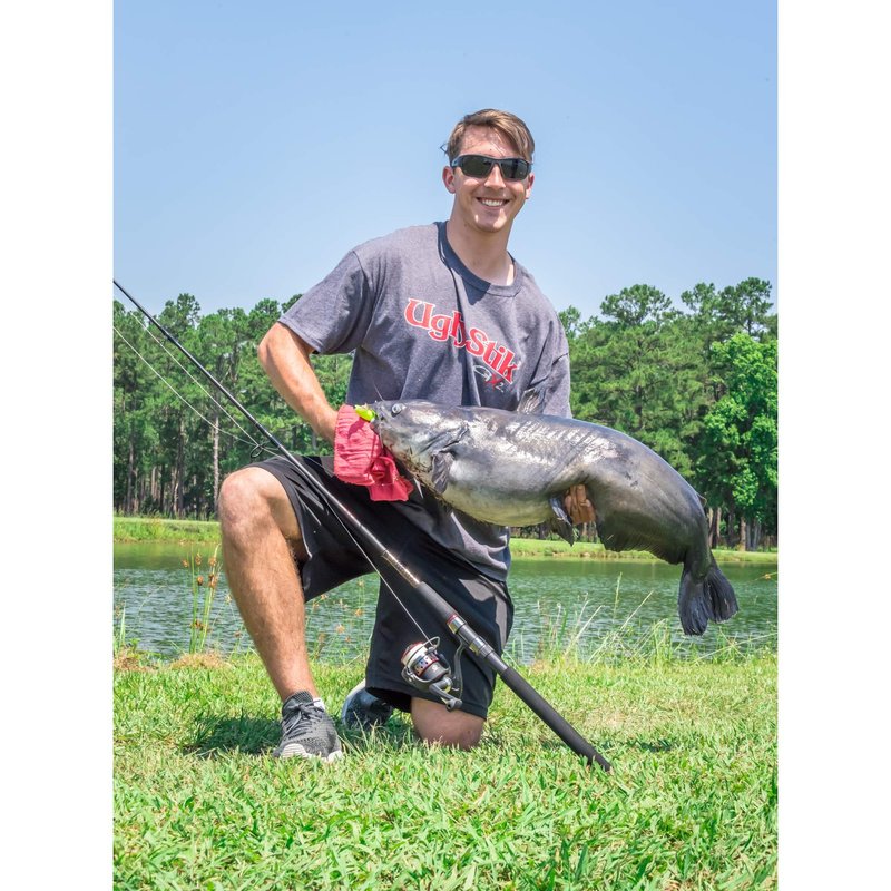 Ugly Stik 7’ GX2 Spinning Fishing Rod and Reel Spinning Combo, Ugly Tech Construction with Clear Tip Design, 7’ 1-Piece Rod