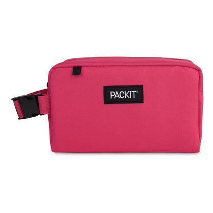 PackIt® Freezable Snack Box, Checked Out, Built with ECOFREEZE Technology, Collapsible, Reusable, Zip Closure with Buckle Handle, Designed For Work Snacks, Fresh Snacks On the Go, Adults, and All Ages