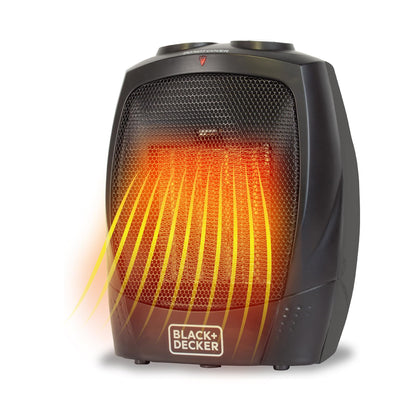 BLACK+DECKER Portable Space Heater, Room Space Heater with Carry Handle for Easy Transport