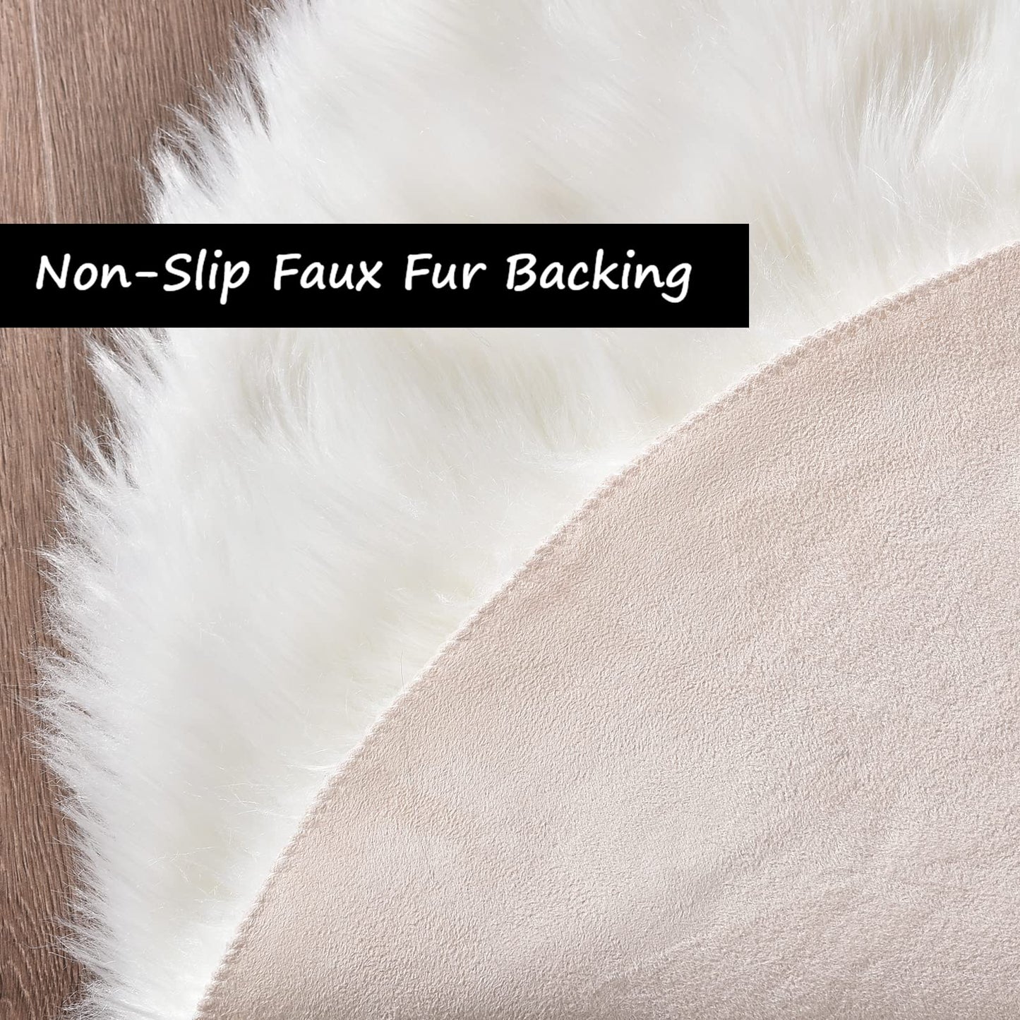 Goolela White Sheepskin Area Rug 9x12 Fluffy Fuzzy Furry Rug for Bedroom Living Room Faux Fur Shaggy Soft Rectangle