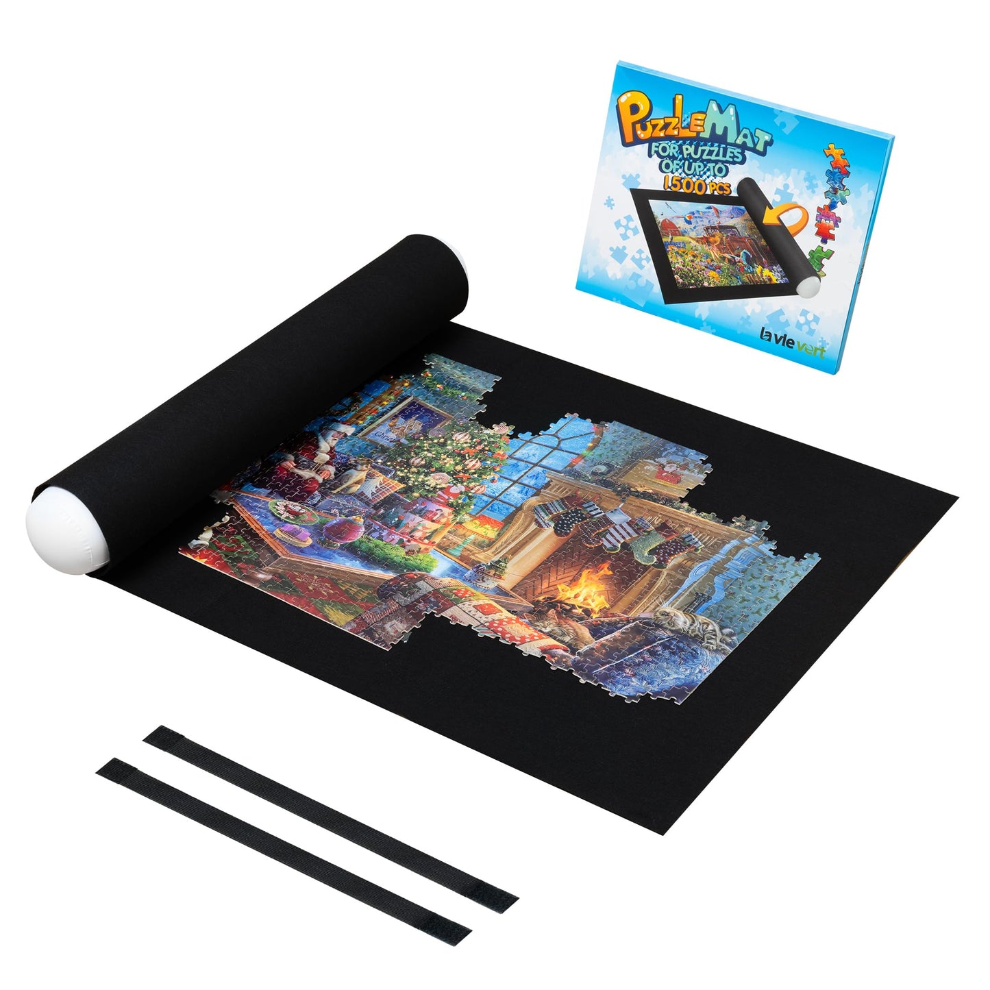 Lavievert Jigsaw Puzzle Mat Roll Up, Portable Puzzle Board Puzzle Storage Puzzle Saver, Environmental Friendly Material, Store Jigsaw Puzzles Up to 1500 Pieces