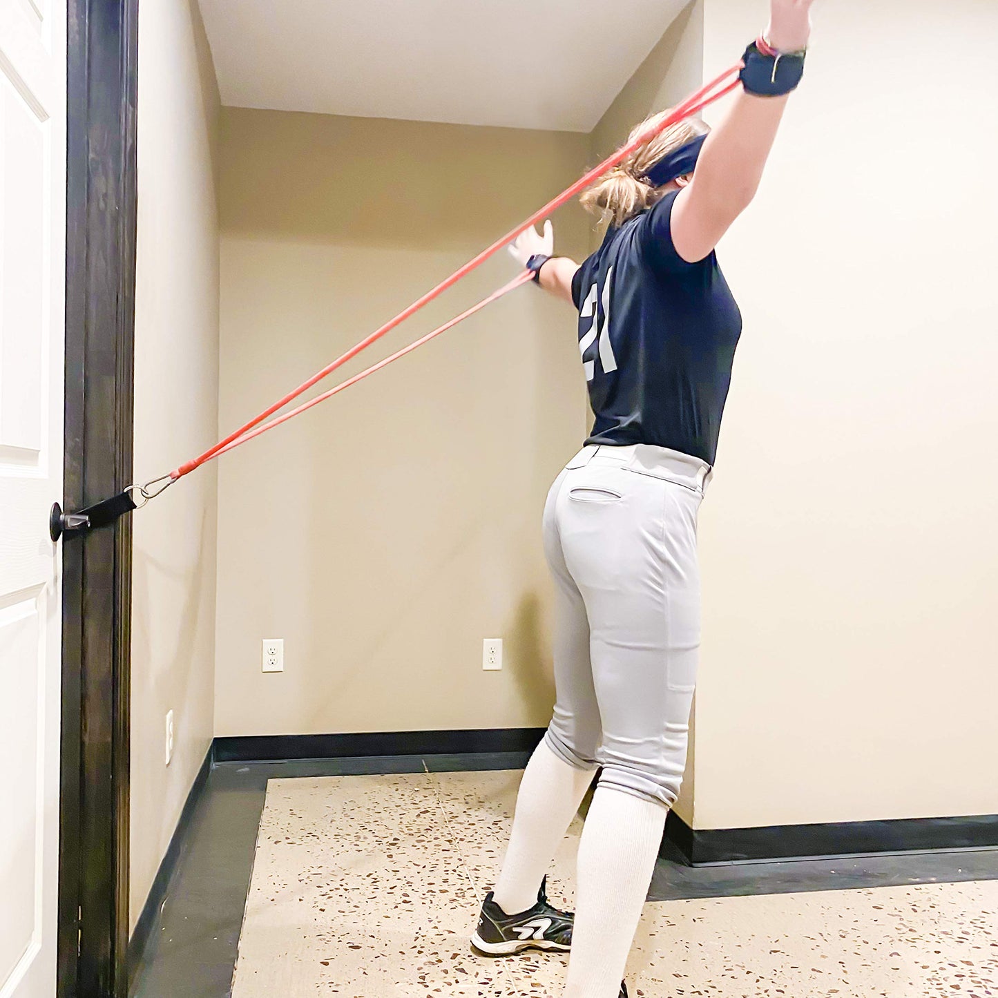 Arm Pro Bands Baseball Softball Resistance Training Bands - Arm Strength, Pitching and Conditioning Equipment, Available in 3 Levels (Youth, Advanced, Elite), Anchor Strap, Door Mount