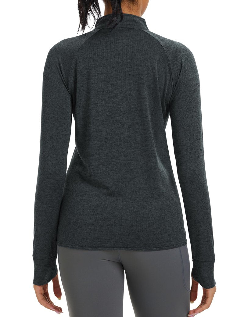 MAGCOMSEN Lightweight Athletic Zip Up Jacket Women SPF UPF Sun Protection Jackets Long Sleeve Shirts Hiking Clothes Workout Black M