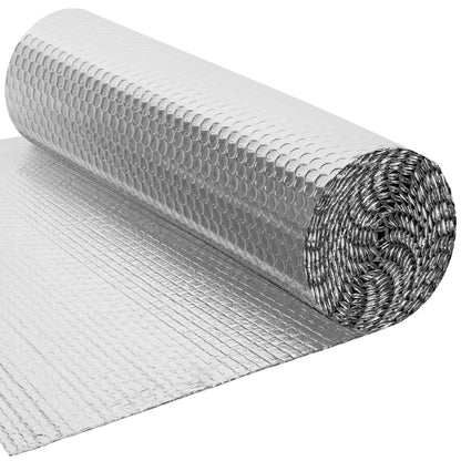 BLOSTM Foil Insulation Roll 10m x 60cm - Radiator Reflector Panels for Floor, Ceiling, Roof, Wall Insulation - 3-in-1 Reflective Foil Insulation Roll - Heat & Vapour Barrier Saves Energy