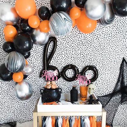 1 Pack Little Boo Halloween Cake Topper Glitter Happy Boo Day Ghost Cake Pick Baby Shower Birthday Happy Halloween Party Cupcake Decoration Supplies Pink