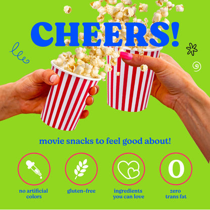 Valentines Day Gifts Movie Night Popcorn Gift Set, Valentines Day Gifts For Her Him, 10 Piece Set, 5 Gourmet Popcorn Kernels and 5 Popcorn Seasoning Flavoring, Kosher, Non-GMO Romantic Movie Night Gift Baskets Idea