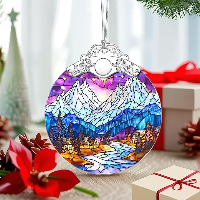 Night Court City of Star Light Ornament – Christmas Decoration & Christmas Ornament; Stained Glass Holiday Decoration (Holiday Present, Bauble Present, Gift Idea, Gift Exchange) | Heirloom Keepsakes