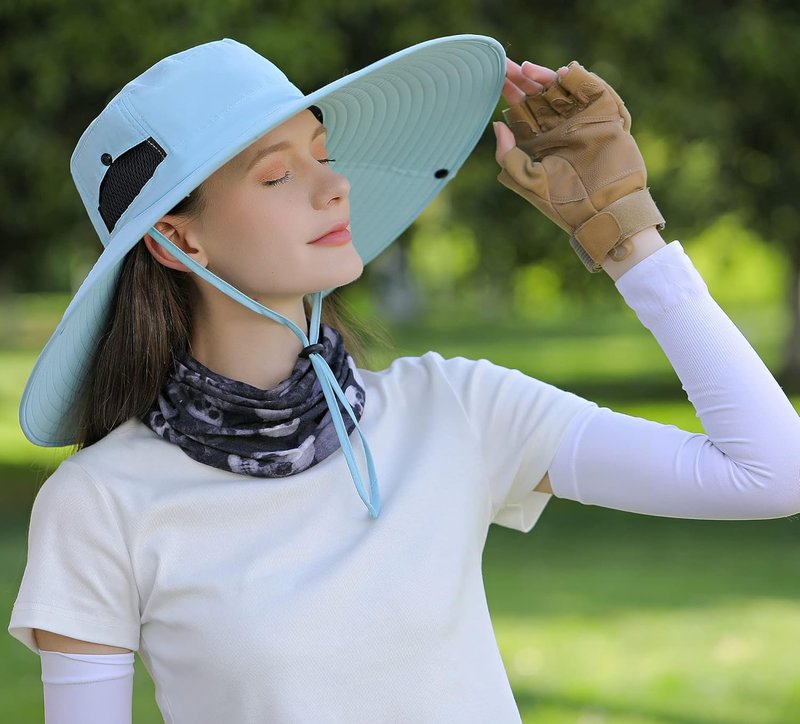 Wide Brim Sun Hat - UV Protection for Men & Women | Ventilated Summer Fishing & Hiking Hat