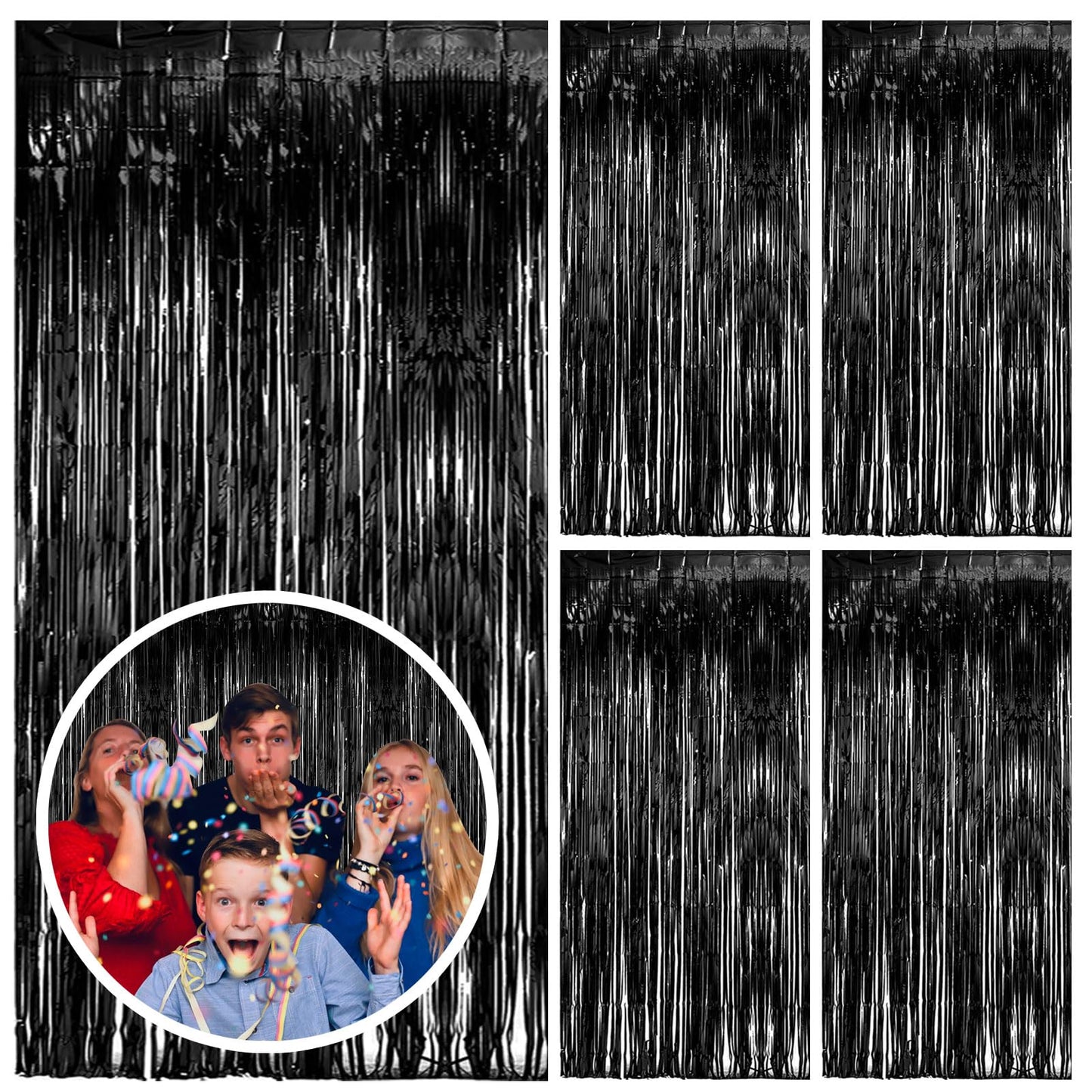 2 Pack Pink Backdrop Party Decorations Tinsel Curtain Party Backdrop Foil Fringe Birthday Decorations Photo Booth Streamer Backdrop Pink Theme Bachelorette Graduation Decor