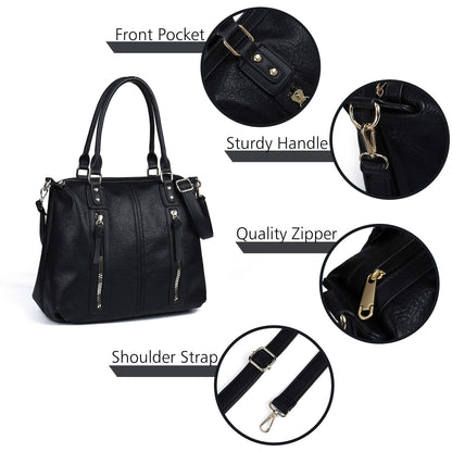 Gladdon Hobo Bags for Women Large Capacity Top Handle Bags with Multi Pocket Tote Shoulder Handbags Faux Leather Crossbody Bag for Work School Travel